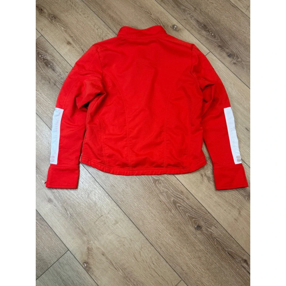 Nike Sphere Dry Womens Red Full Zip Running Jacket Size M Track Workout Training